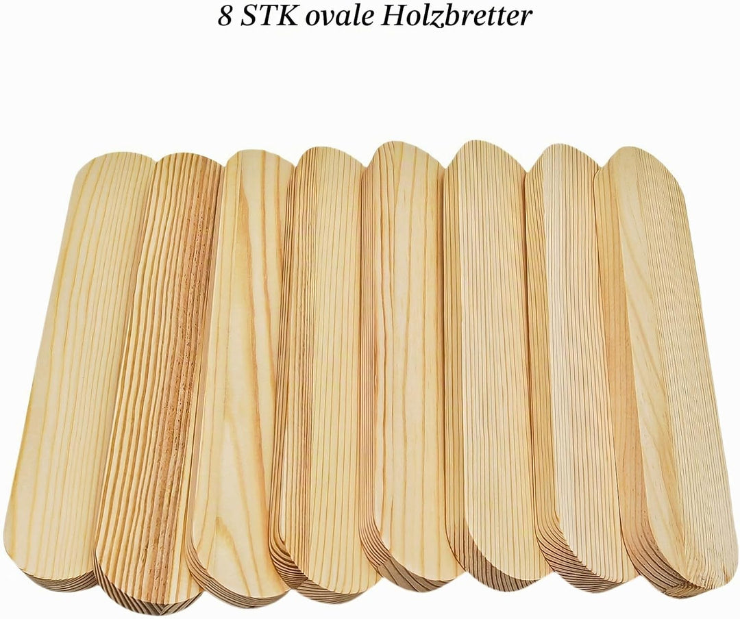 Anktily Unlackierte ovale Holzblöcke aus Kiefernholz zum Basteln, Schnitzen, Gravieren, Malen (25 x