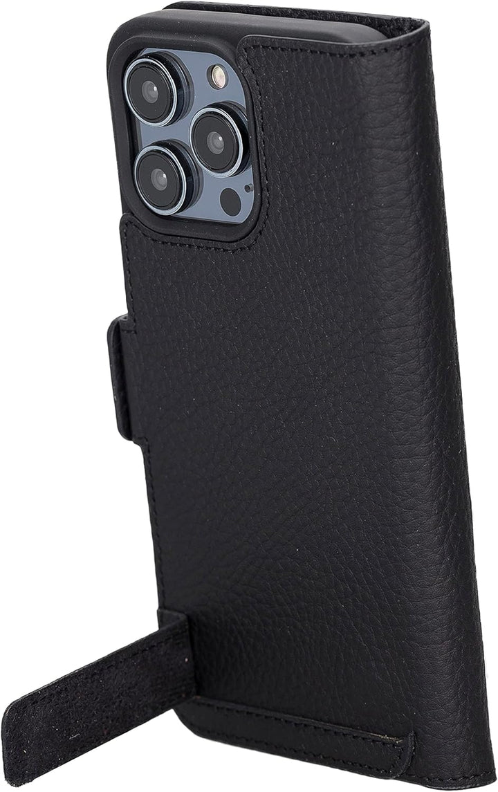Solo Pelle aufklappbare Lederhülle kompatibel für iPhone 14 Pro Max in 6.7 Zoll inkl. 1 Kartenfach f