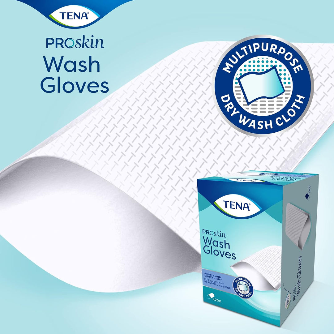 Waschhandschuh TENA Wash Glove unfoliert(6x200Stk), Wasch- und Handtücher