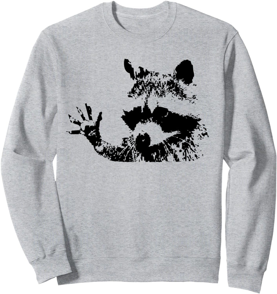 Winkender Waschbär. Süsses Racoon Tier. Troublemaker Sweatshirt