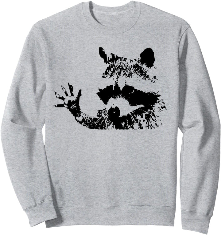 Winkender Waschbär. Süsses Racoon Tier. Troublemaker Sweatshirt