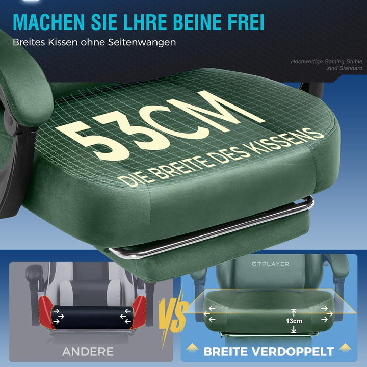 GTPLAYER Gaming Stuhl, Atmungsaktiver Bürostuhl, bürostuhl ergonomisch, Hochwertiger - Stoff, Ergono