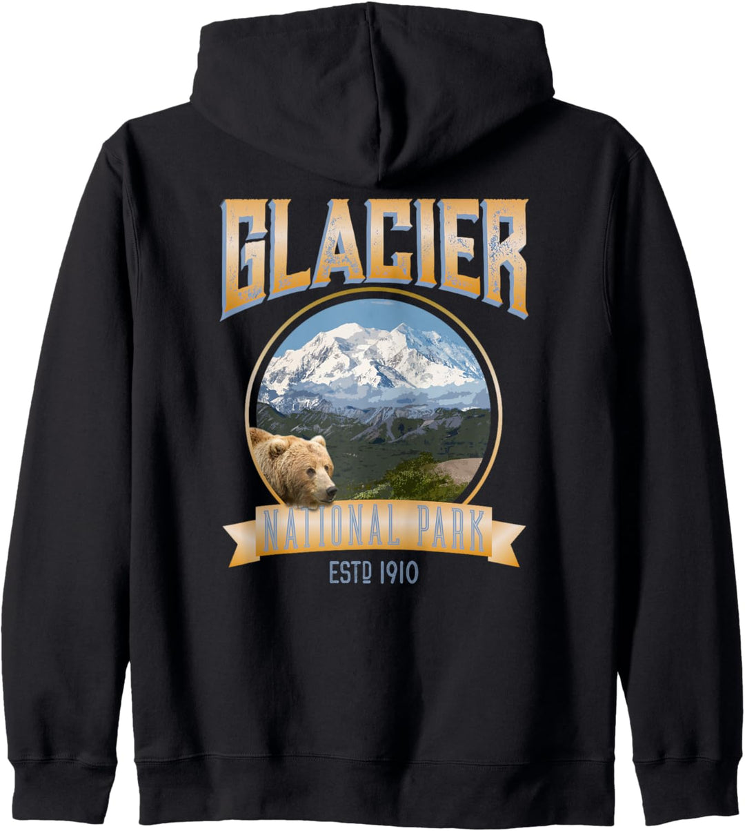 Glacier National Park Montana Bear Souvenir Camping Angeln Kapuzenjacke