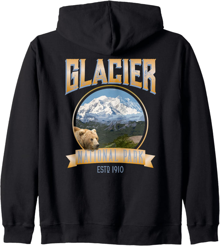 Glacier National Park Montana Bear Souvenir Camping Angeln Kapuzenjacke