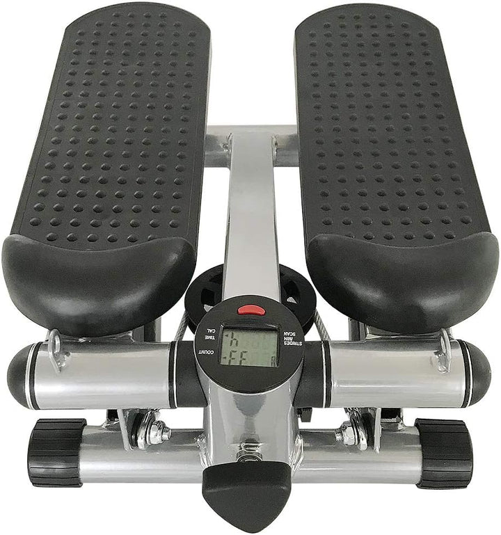 Stepper, Hydraulischer Stepper mit Kordelzug, Haushalts-Hebestepper mit Display, Heimtrainer Fitness