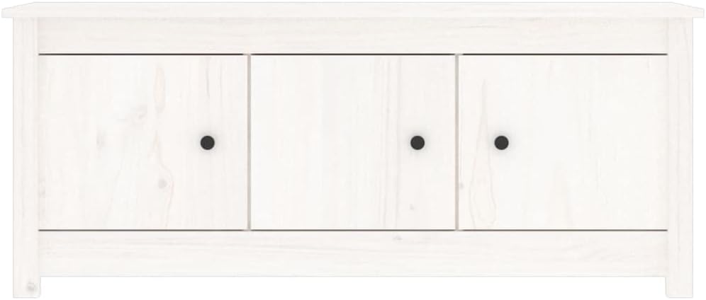 Schuhschrank aus Massives Kiefernholz 110x38x45,5cm Weiss Schuhschrank Holz Platzsparendes Schuhrega