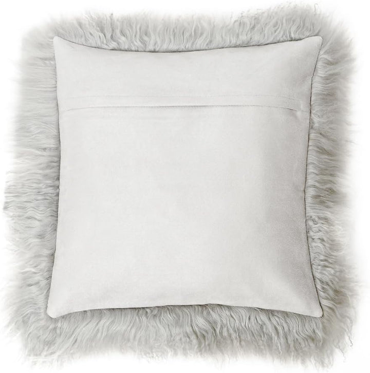 Reissner Lammfelle Tibet Lammfell Kissenbezug langflorig 30x30cm JAY105 Farbe Silber grau (Tops) Jay