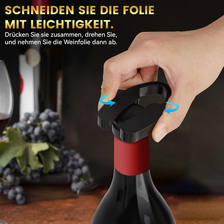 Hotec Korkenzieher Elektrisch, Weinflaschenöffner Set, Automatischer Flaschenöffner, Geschenkidee We