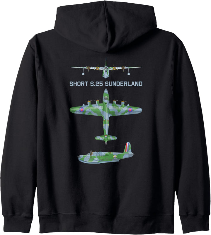 Short S25 Sunderland Britisches WW2 Flugboot Flugzeug Kapuzenjacke