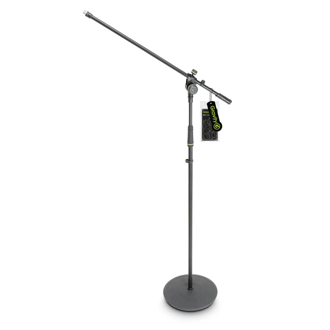Gravity MS 2321 B Mikrofonständer mit Tellerfuss und 2-Punkt Galgen schwarz