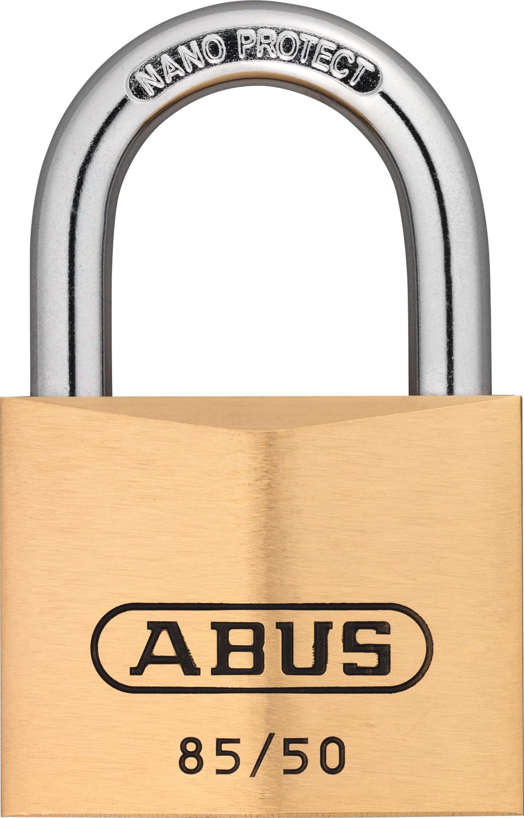 ABUS Vorhängeschloss Messing 85/50 - für Kellertüren, Schuppen u. v. m. - wetterfest - Messing-Schlo