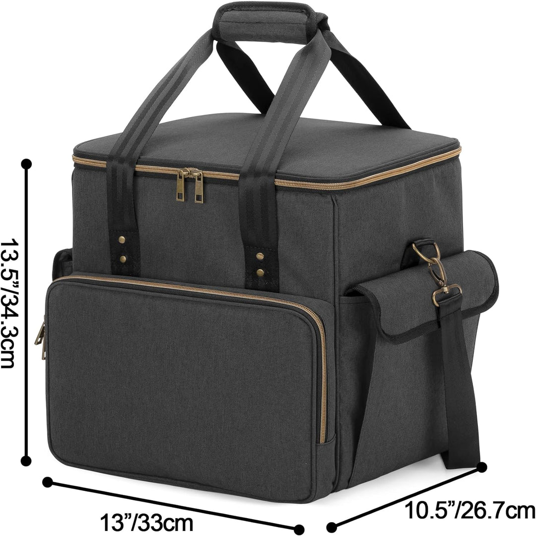 Trunab Rucksack Tasche Schallplatten, Wasserdichtes Nylon Tasche für Vinyl Record LPs Aufbewahrungsb