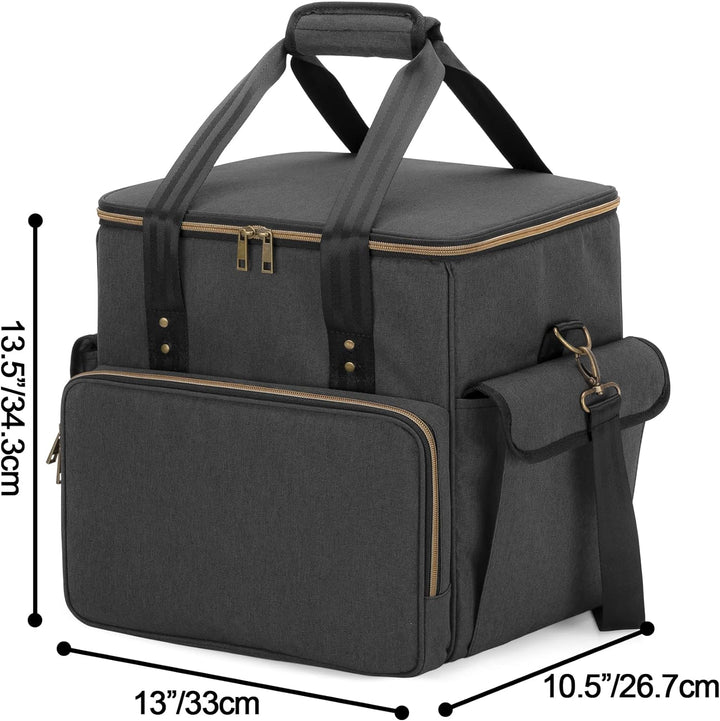 Trunab Rucksack Tasche Schallplatten, Wasserdichtes Nylon Tasche für Vinyl Record LPs Aufbewahrungsb