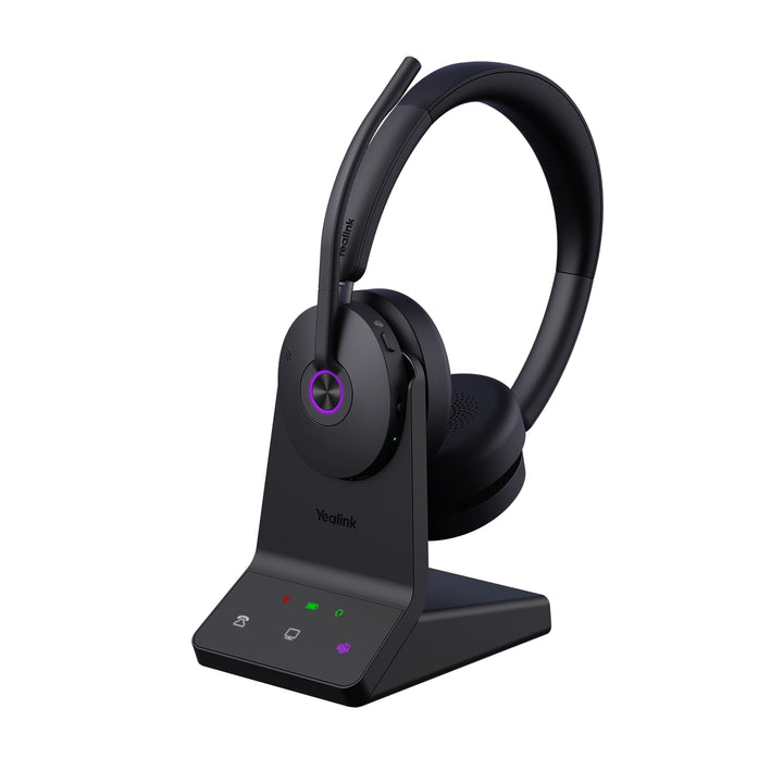 Yealink WH68 ANC DECT Kabelloses Headset mit Mikrofon, 4X AI-Mic mit Geräuschunterdrückung, 185m Rei