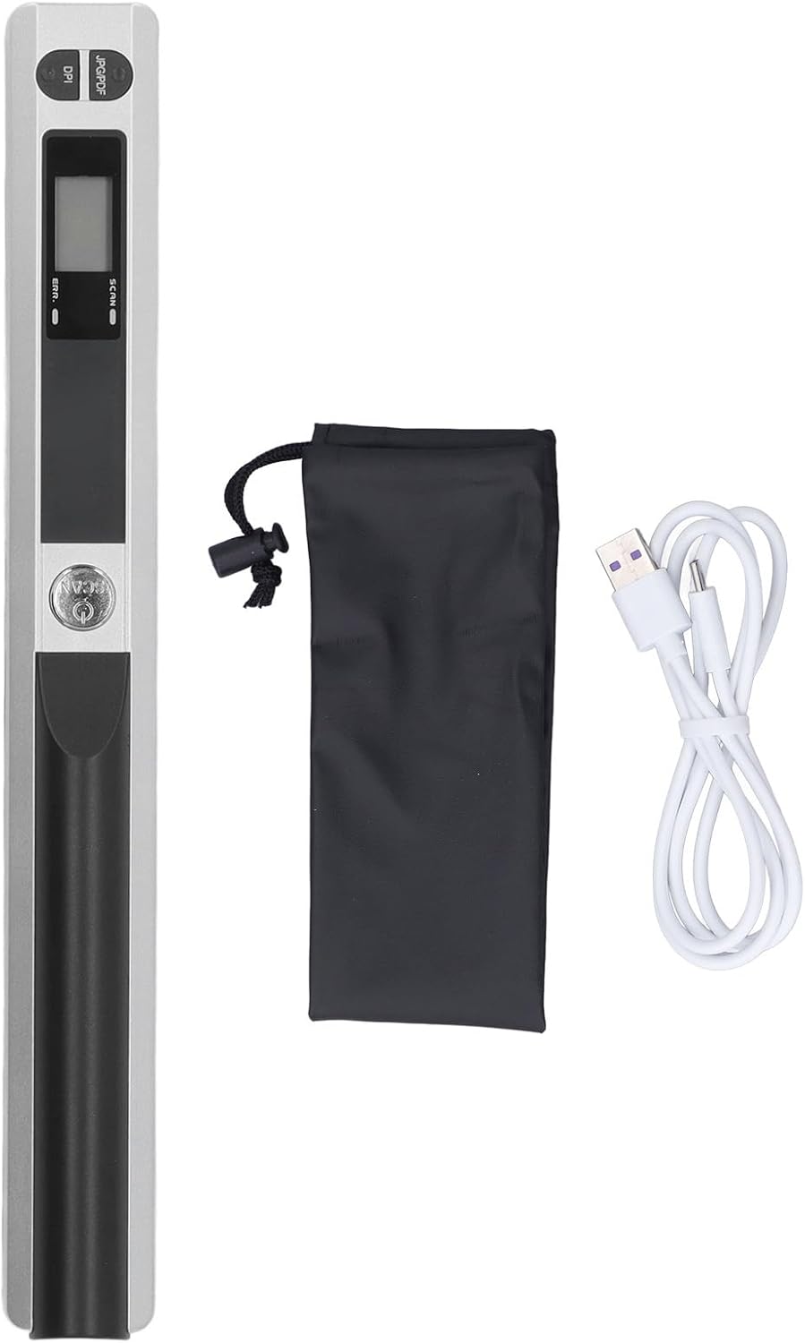 Tragbarer Scanner, Kabelloser Mobiler Dokumentenscanner, Handfotoscanner mit USB-Kabel, Visitenkarte