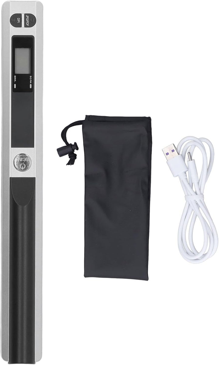 Tragbarer Scanner, Kabelloser Mobiler Dokumentenscanner, Handfotoscanner mit USB-Kabel, Visitenkarte