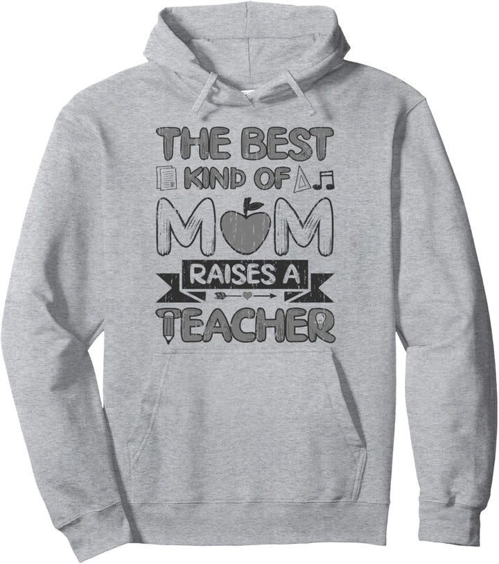 The Best Kind Of Mom Raises A Teacher Daughter Retro School Pullover Hoodie