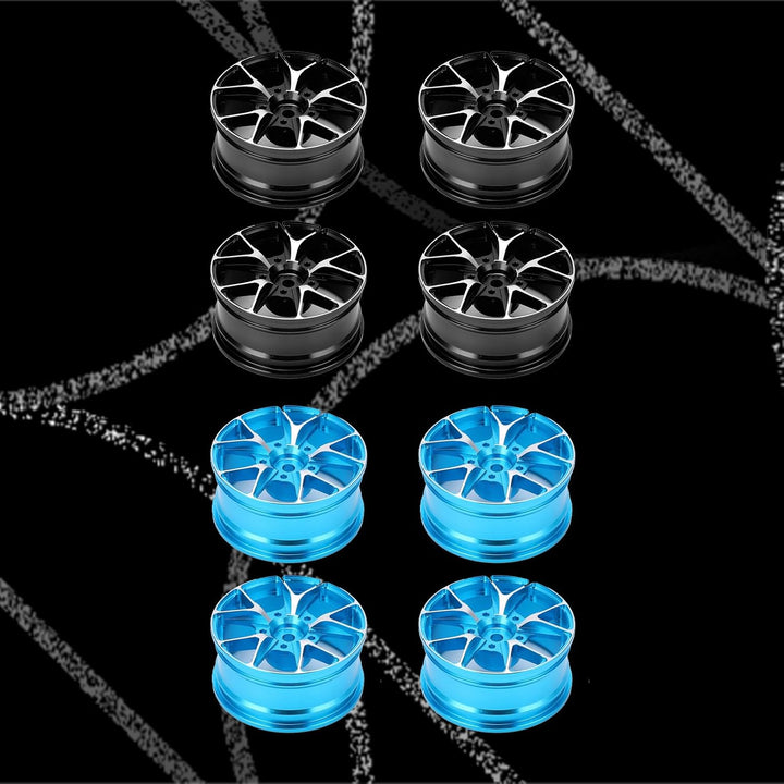 Leapiture 4pcs RC Räder Verschleissfeste Aluminiumlegierung Durchmesser 52mm RC Auto Felgen Zubehör