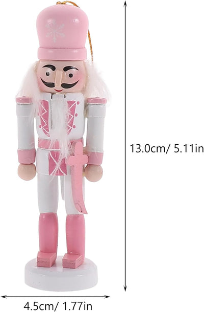 Veemoon 5 Stück Kleine Nussknacker-Hängeornamente Weihnachtsbaum-Soldat- Weihnachts-Hängefiguren Nus