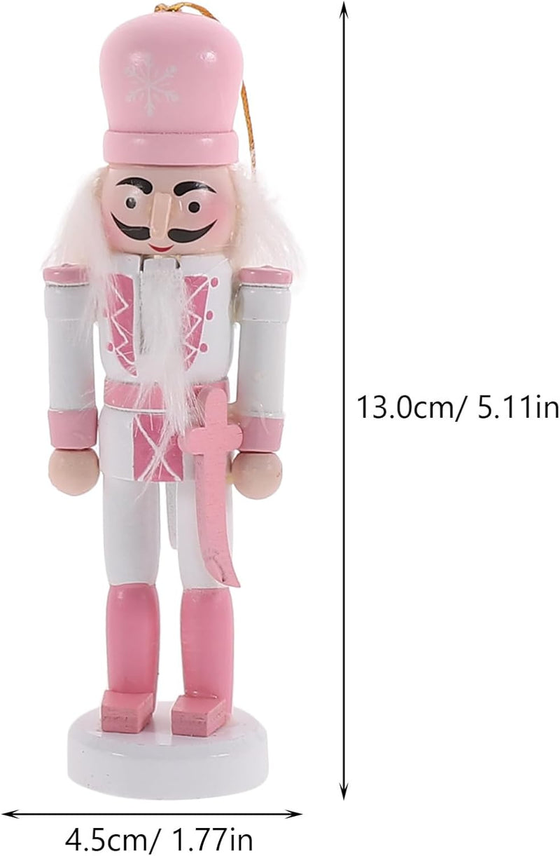 Veemoon 5 Stück Kleine Nussknacker-Hängeornamente Weihnachtsbaum-Soldat- Weihnachts-Hängefiguren Nus
