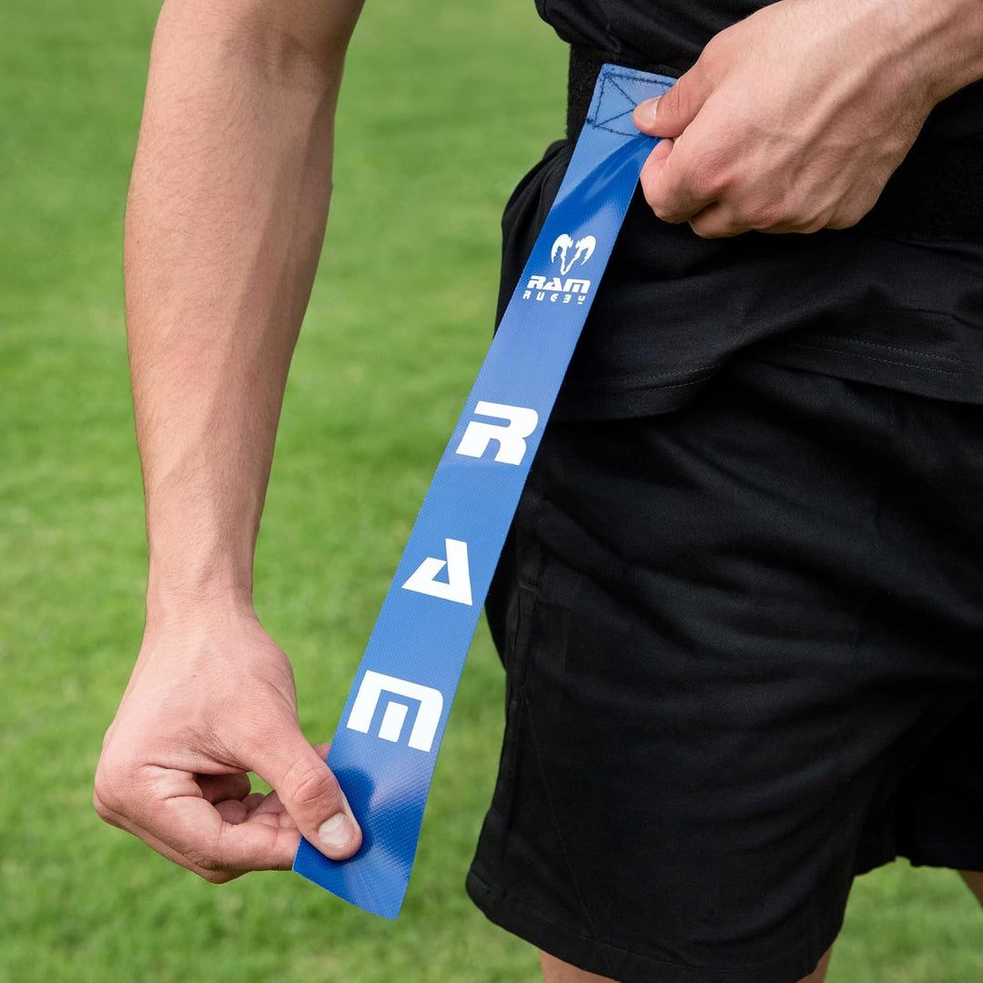 Ram Gürtel mit Markierungsfähnchen für Rugby, 10 Gürtel & 20 Streifen, erhältlich in 6 Farben und 2
