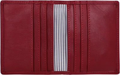 Gusti Kartenhalter Leder - Hal Kartenhülle Kartenetui Brieftasche Rot Leder, Rot