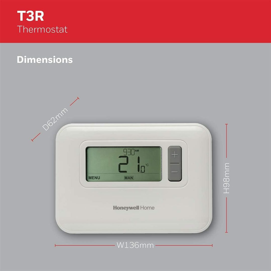 T3R 7-Tage Programmierbarer Drahtloser Thermostat von Honeywell Home Y3C710RFEU Weiss Wireless, Wire