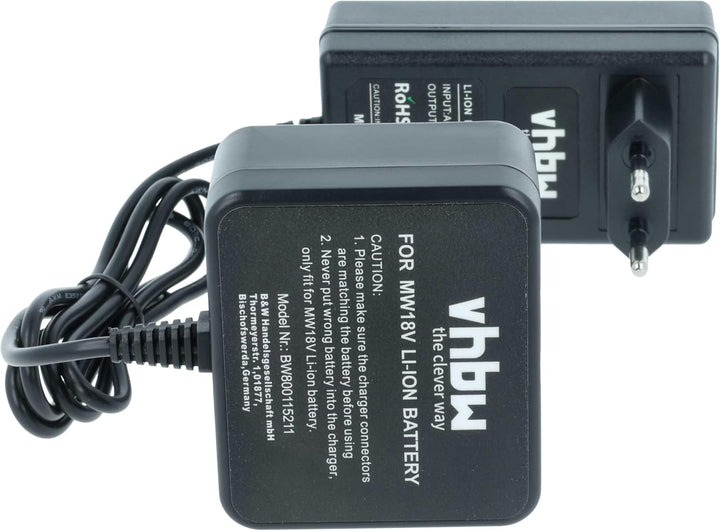 vhbw Ladegerät kompatibel mit BTI 18V Geräte ab 4/2013 Werkzeug Li-Ion-Akkus
