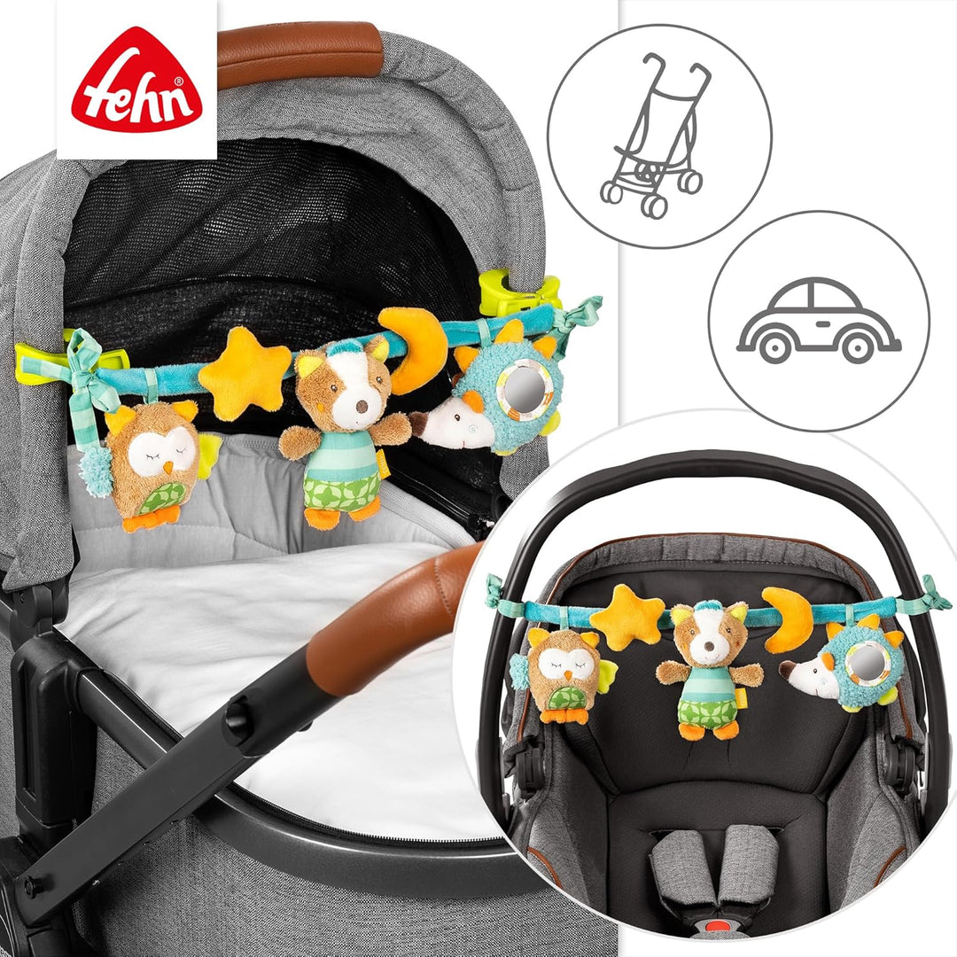 Fehn Kinderwagenkette Baby Mobile Sleeping Forest – Babymobile Kette mit süssen Anhänger Figuren - B