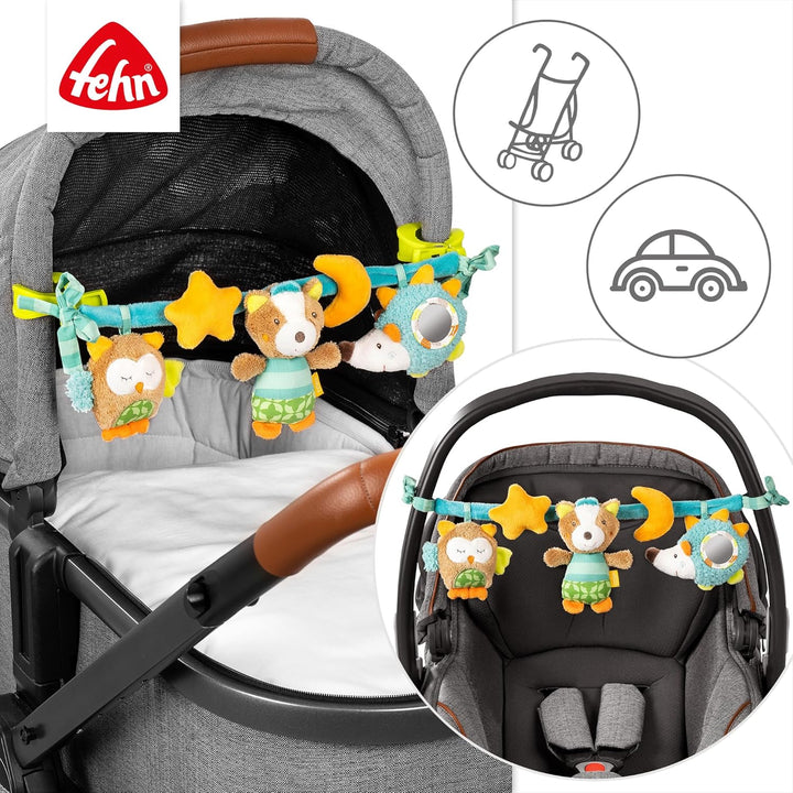 Fehn Kinderwagenkette Baby Mobile Sleeping Forest – Babymobile Kette mit süssen Anhänger Figuren - B