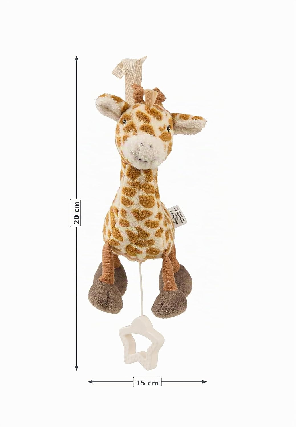 Sterntaler Spieluhr S Giraffe Kaya – kleine Spieluhr aus weichem Stoff – entnehmbares Spielwerk – Me
