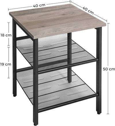 VASAGLE Nachttische, Beistelltisch-Set, 2er-Set Sofatische, kleine Couchtische mit verstellbaren Git