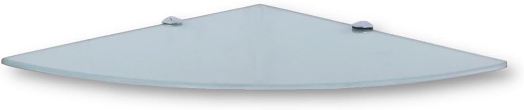 Euro Tische Glas Eckregal 25x25cm, Wandregal für Badezimmer, Duschregal Bad, Glas Badregal mit 6mm E