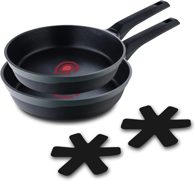 MasterPRO Gastro Reeco | 2er-Set Bratpfannen mit 20 und 24 cm Durchmesser | Heatdot | Recycelter Alu