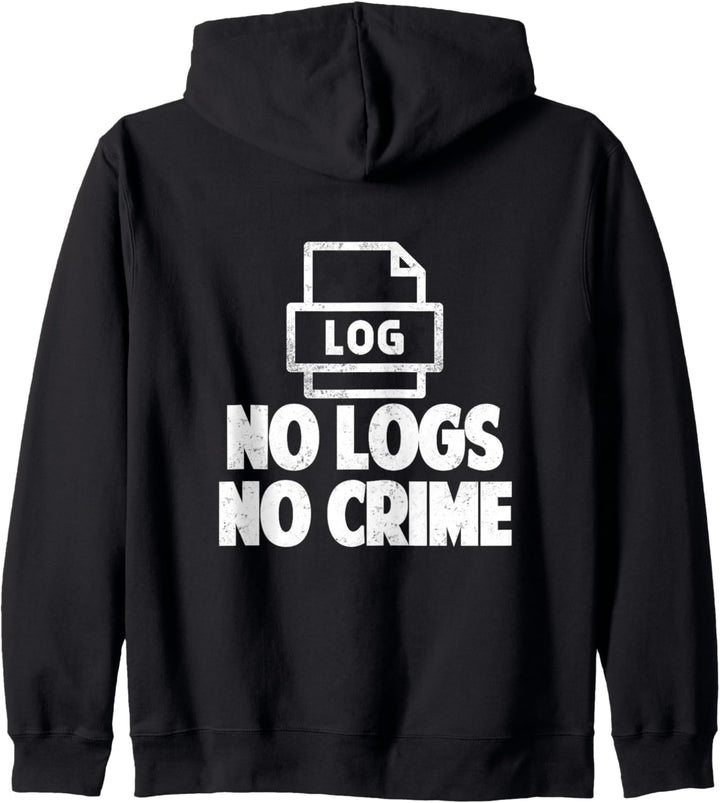 No Logs No Crime Coding Design für Hacker Kapuzenjacke