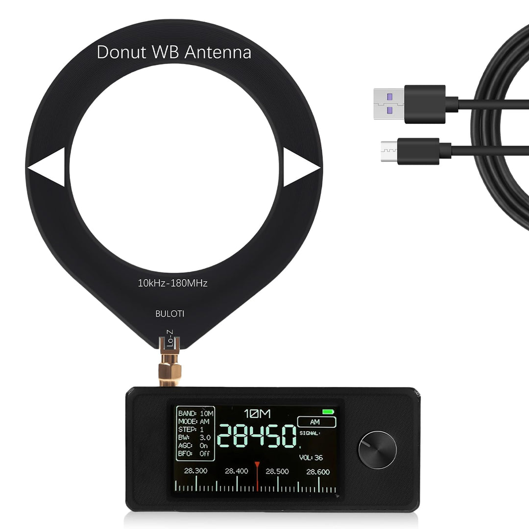 SI4732 Taschenradio 0.5-108MHz, Radio im Taschenformat mit 1,9" IPS Farbdisplay, Vollband-Empfänger