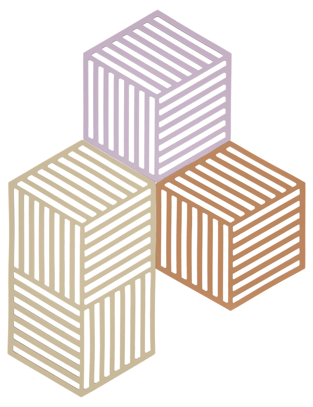 Zone Denmark Hexagon Topfuntersetzer Hitzebeständig, Silikon Untersetzer, Praktische und Dekorative