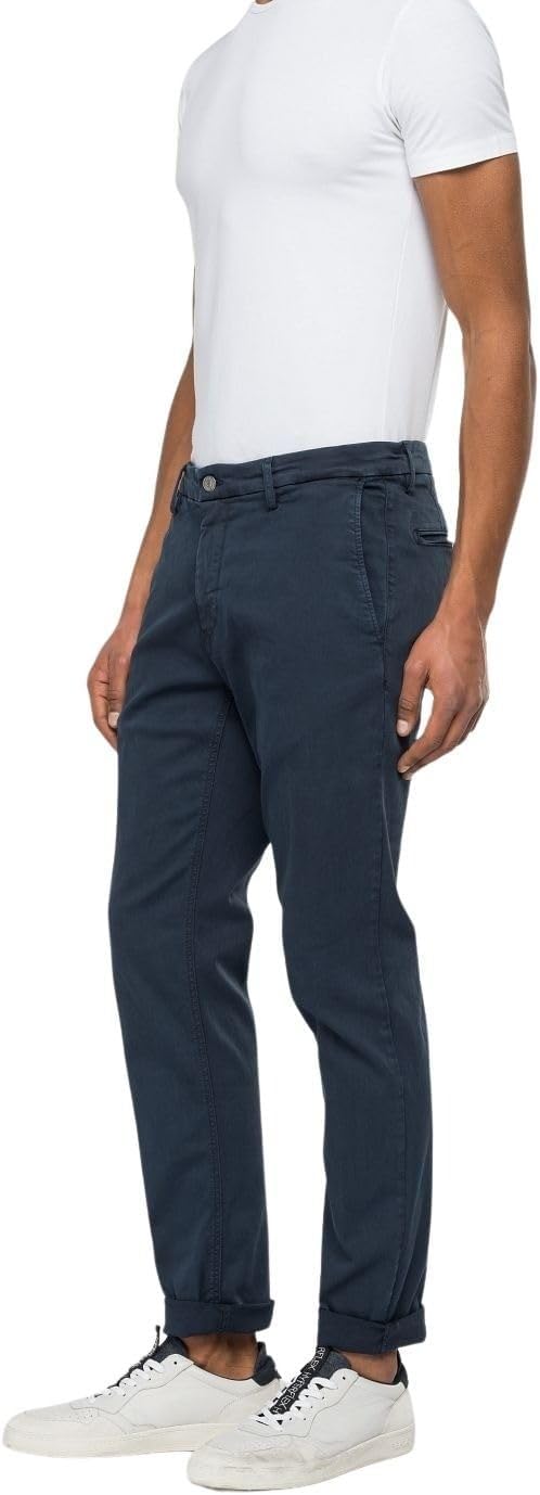 Replay Herren Jeans Anbass Slim-Fit mit Power Stretch 27W / 32L 010 Blue, 27W / 32L 010 Blue
