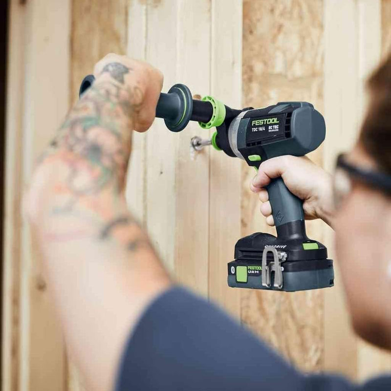 Festool Akku-Bohrschrauber TDC 18/4 5,0/4,0 I-Plus QUADRIVE (mit Akkupacks, Schnellladegerät, Werkze