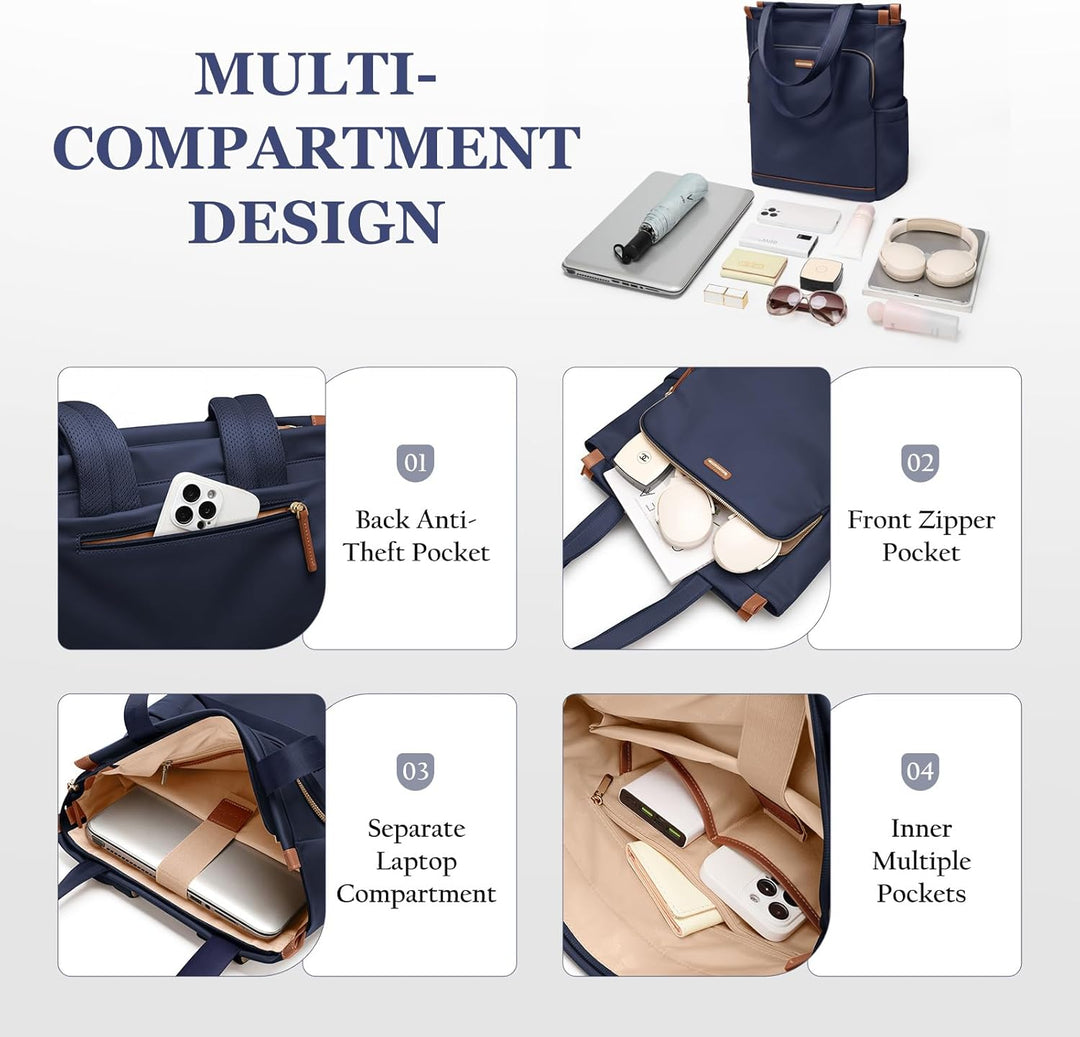 GOLF SUPAGS Convertible Laptop-Rucksack für Frauen Casual Daypack Notebook Tote Bag für Arbeit Hochs