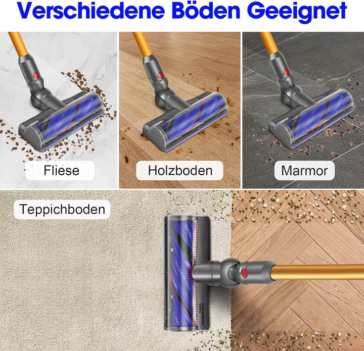 RUKHOOL Elektrische Bürste für Dyson V7 V8 V10 V11 V15 Ersatzteil Direktantrieb Reiniger Kopf Turbin