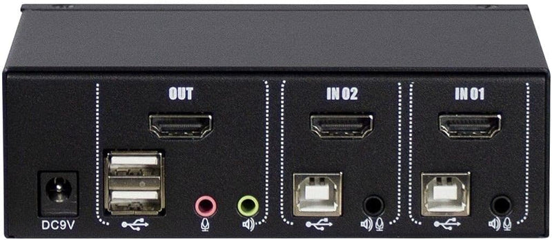 Inter-Tech KVM KVM-AS-21HA HDMI line in 2X HDMI 4X 3,5mm 3pol. Klinke 1 Power line Out 2X USB 2X 3,5