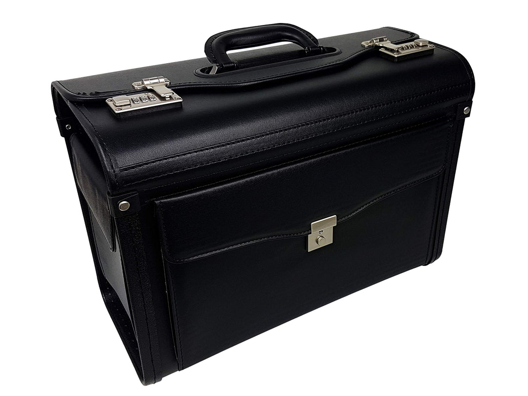 Gravidus Pilotenkoffer Business Trolley genügend Platz für Akten &amp; Laptop - Ideal für Business, Reis
