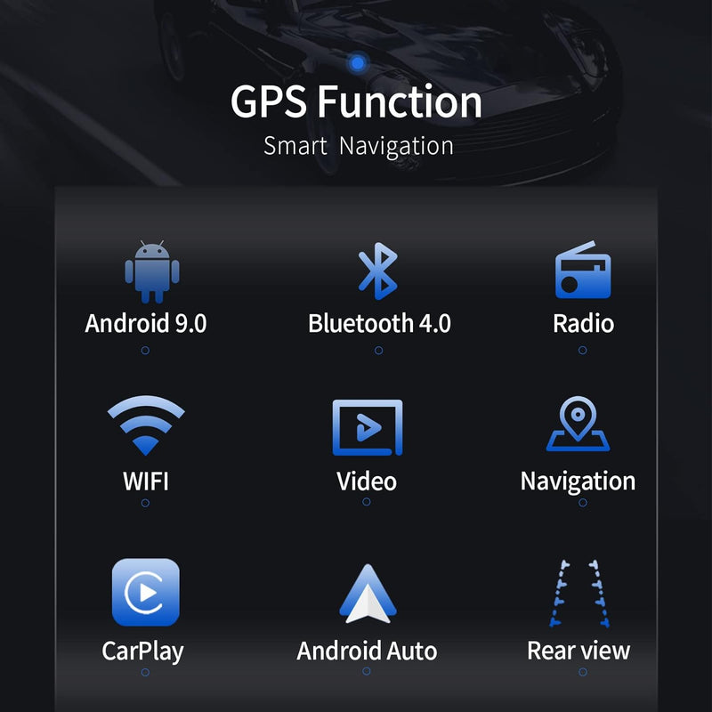 EZoneTronics Carplay Radio Android Radio Stereo für Mercedes-Benz Smart Fortwo 2011-2015 mit 9 Zoll