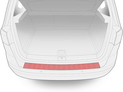 teileplus24 L563 Ladekantenschutz kompatibel mit VW Tiguan 2 und Allspace 2016-2022 V2A Edelstahl Ab