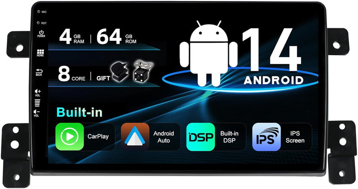 SXAUTO Android 12 IPS Autoradio Passt für Suzuki Grand Vitara (2005-2015) - Eingebaut Carplay/Androi