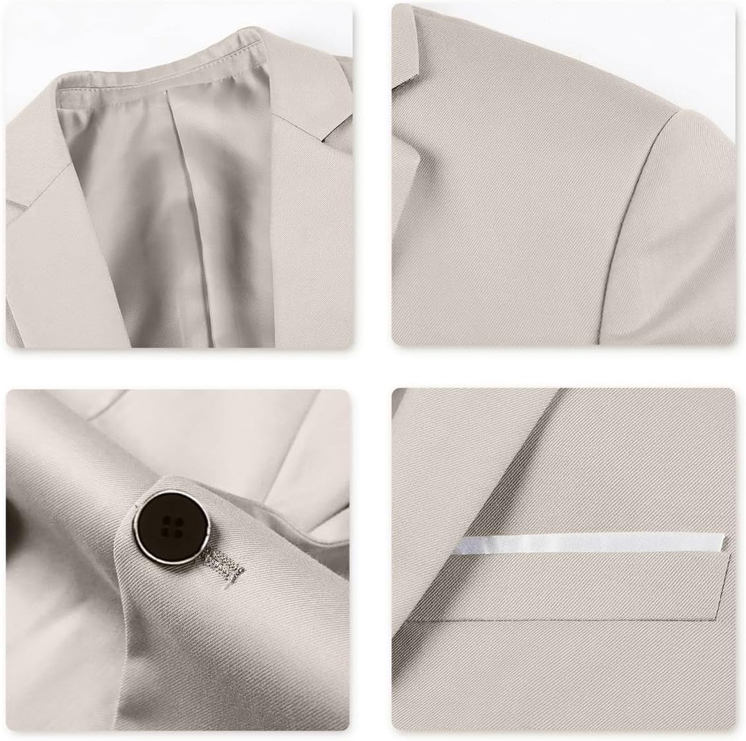 Allthemen Anzug Herren Slim Fit 3 Teilig Anzüge Modern Herrenanzug 3-Teilig Sakko Hose Weste für Bus