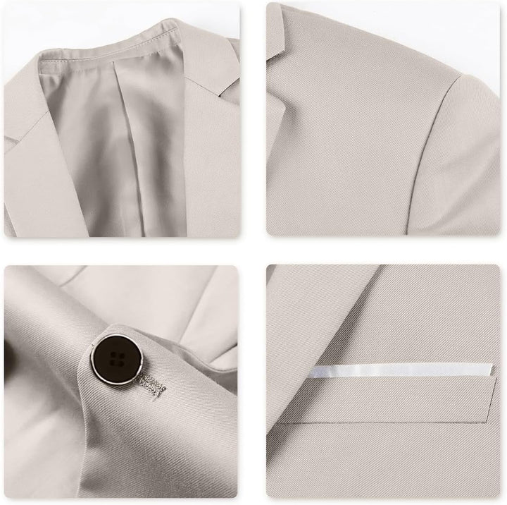 Allthemen Anzug Herren Slim Fit 3 Teilig Anzüge Modern Herrenanzug 3-Teilig Sakko Hose Weste für Bus