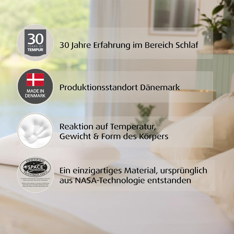 TEMPUR Symphony Schlafkissen Memory Foam, ergonomisches Nackenstützkissen für Rücken- und Seitenschl