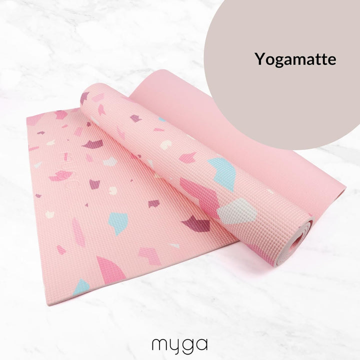 Myga Yoga Starter Kit | Komplettes Set mit Yogamatte, Yogablock & Gurt | rutschfest & Unterstützend